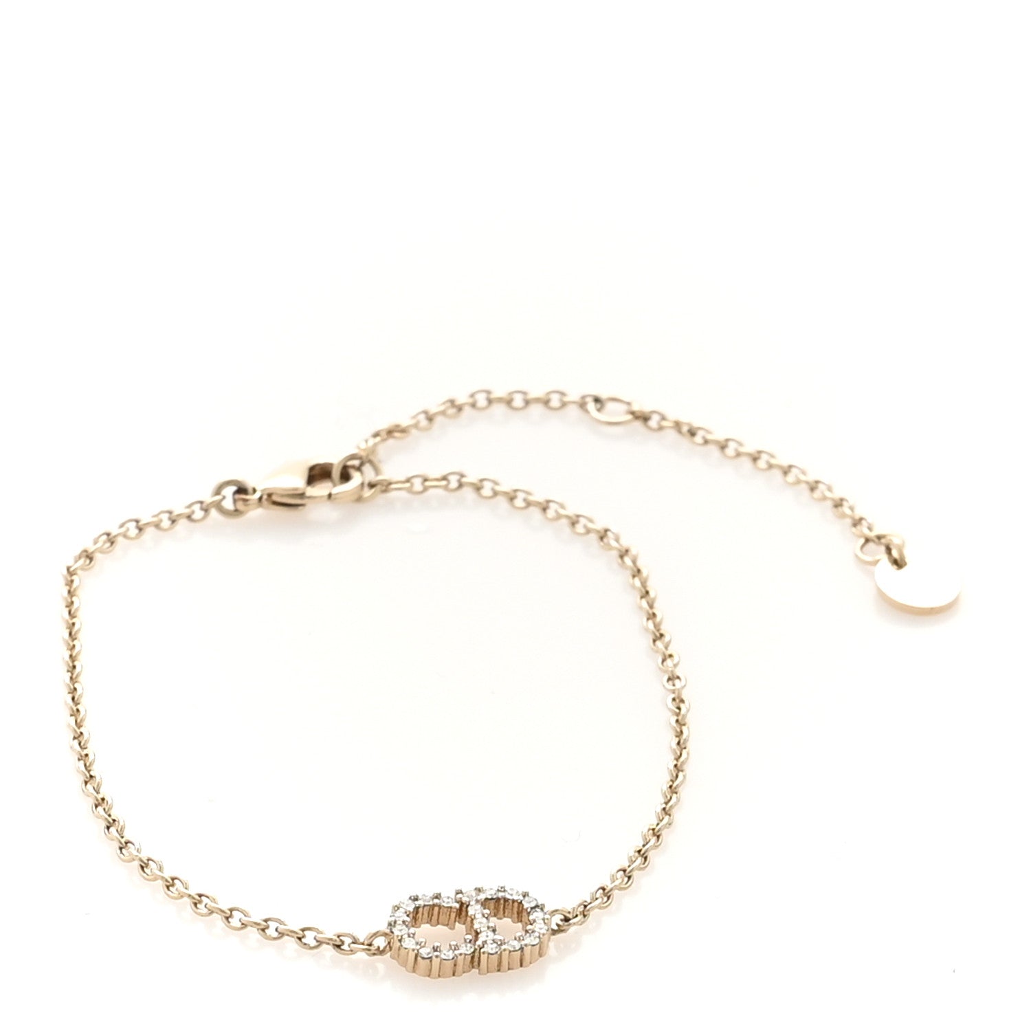 Christian Dior Metal Crystal Clair D Lune Bracelet Gold 1 of 5