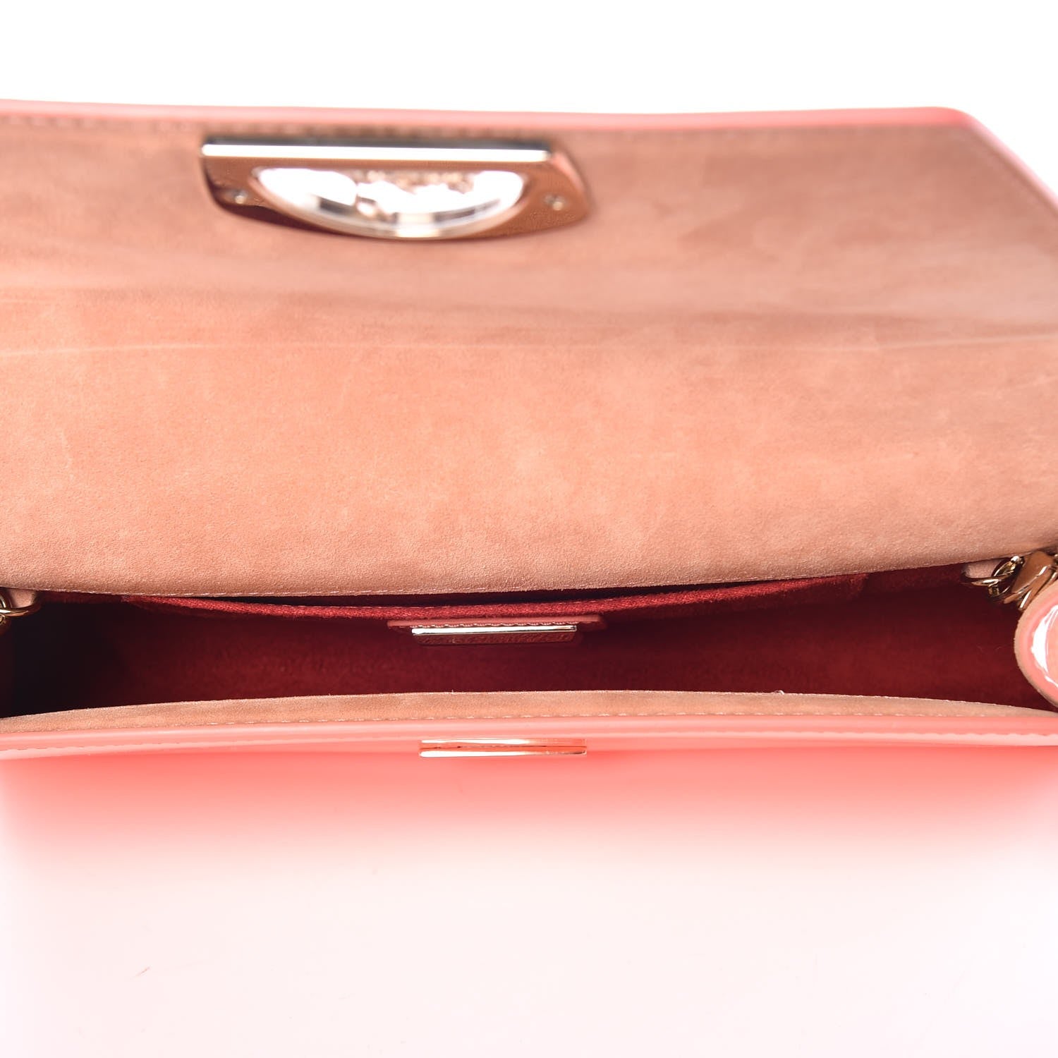 Christian Louboutin Patent Vero Dodat Clutch Flamingo 6 of 7