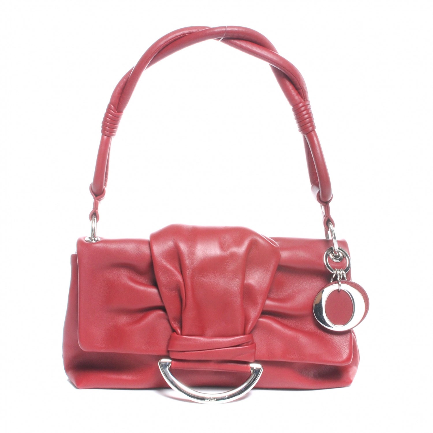 Christian Dior Lambskin Small Demi Lune Flap Red 1 of 7