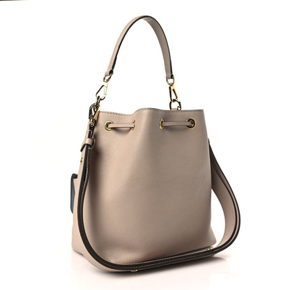Louis Vuitton Calfskin Lockme Bucket MM Greige 3 of 8