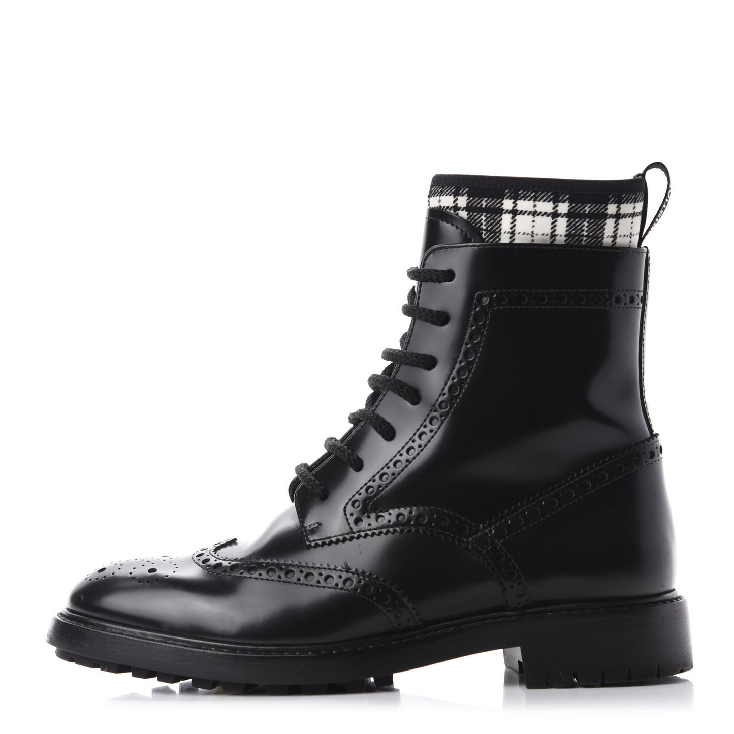 Calfskin D-Order Low Boot 37 Black White