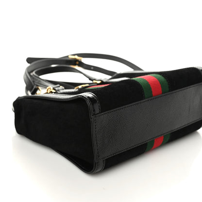 Gucci Suede Patent GG Web Small Ophidia Tote Bag Black 8 of 10