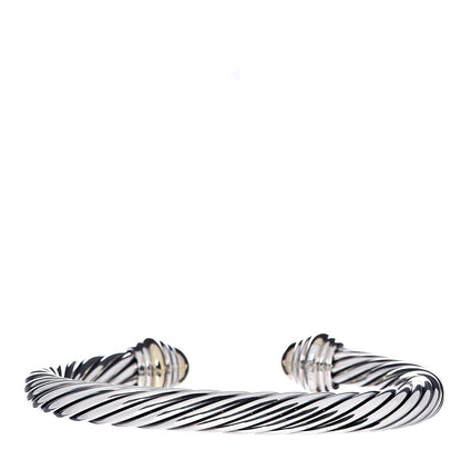 David Yurman Sterling Silver 14K Yellow Gold 7mm Cable Classics Bracelet 3 of 5