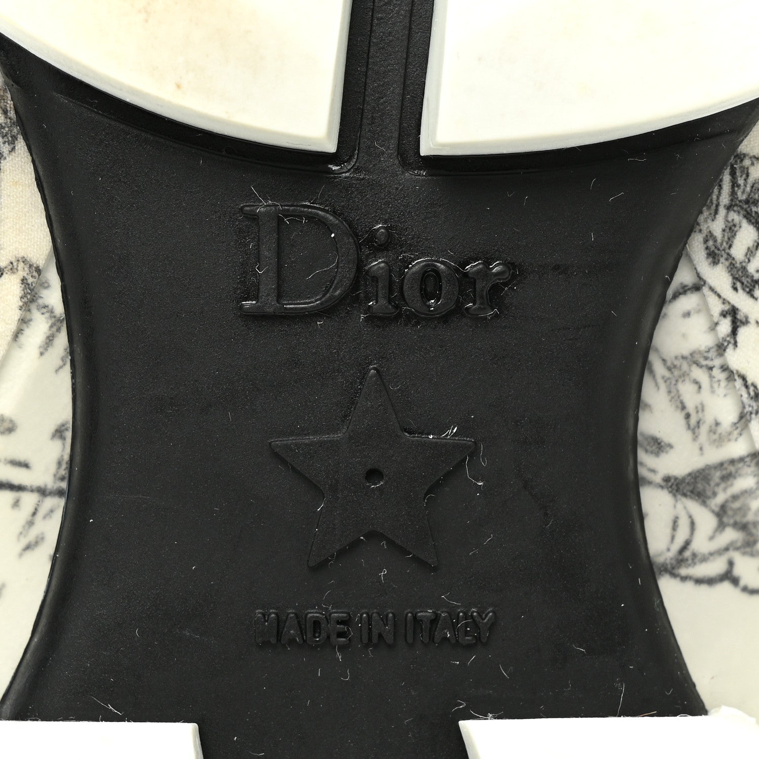 Christian Dior Neoprene Rubber Womens D-Connect Sneakers 40.5 White Black 7 of 9