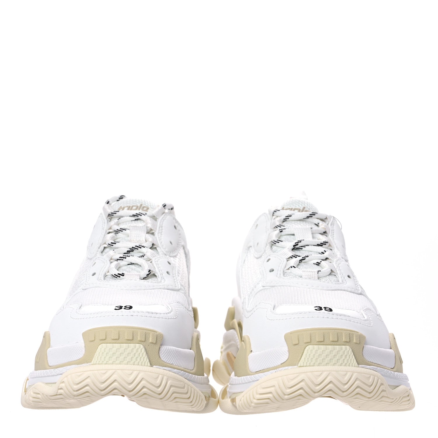 Balenciaga Fabric Mesh Womens Triple S Sneakers 39 White 2 of 10
