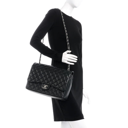 Chanel Caviar Quilted Maxi Double Flap Black 3 of 10