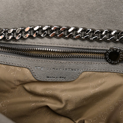 Stella McCartney Metallic Woven Boucle Falabella Fold Over Tote Dark Grey 6 of 9