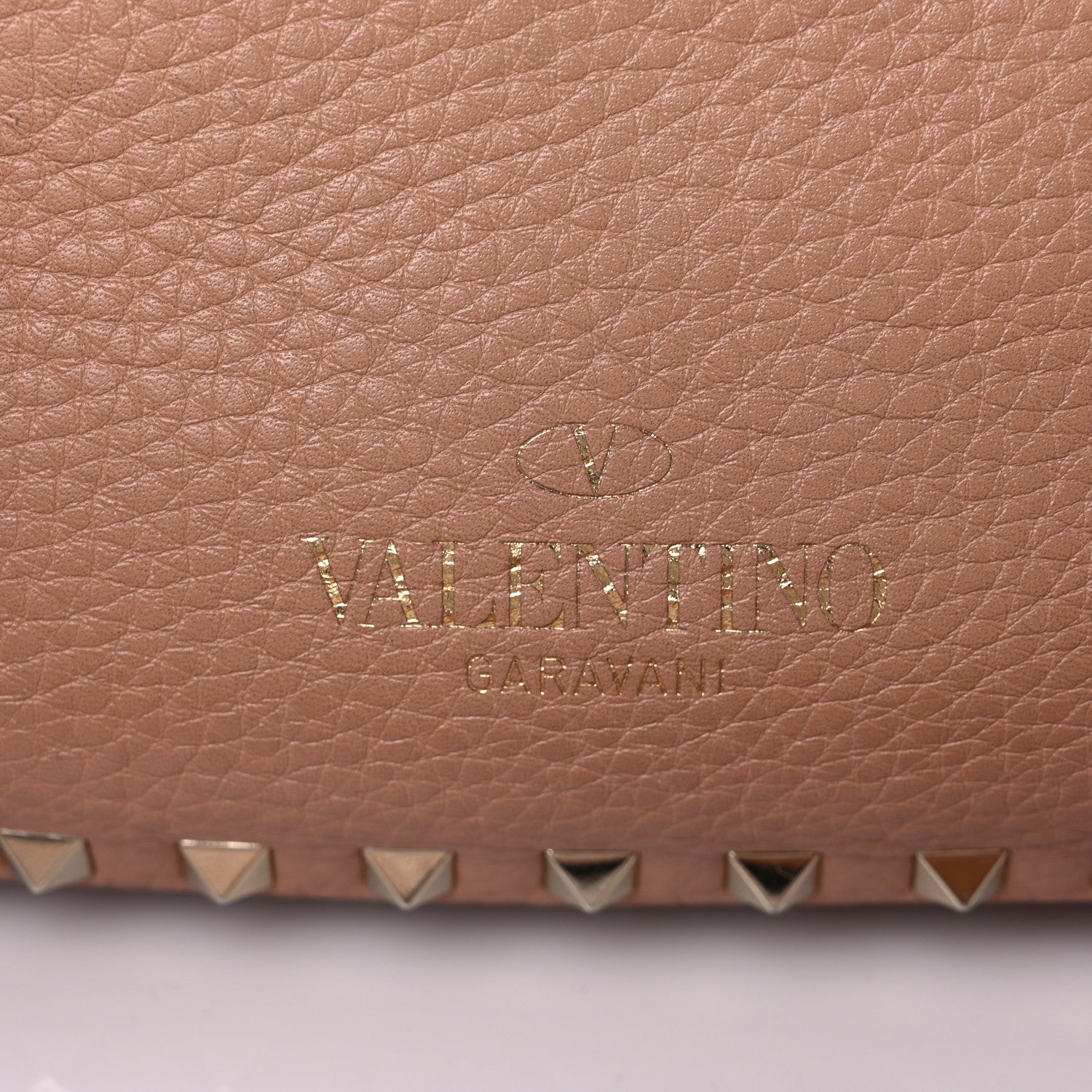 Valentino Garavani Pebbled Calfskin Small Rockstud Flip-Lock Messenger Bag Soft Noisette 17 of 23