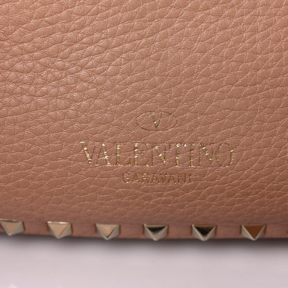 Valentino Garavani Pebbled Calfskin Small Rockstud Flip-Lock Messenger Bag Soft Noisette 17 of 23