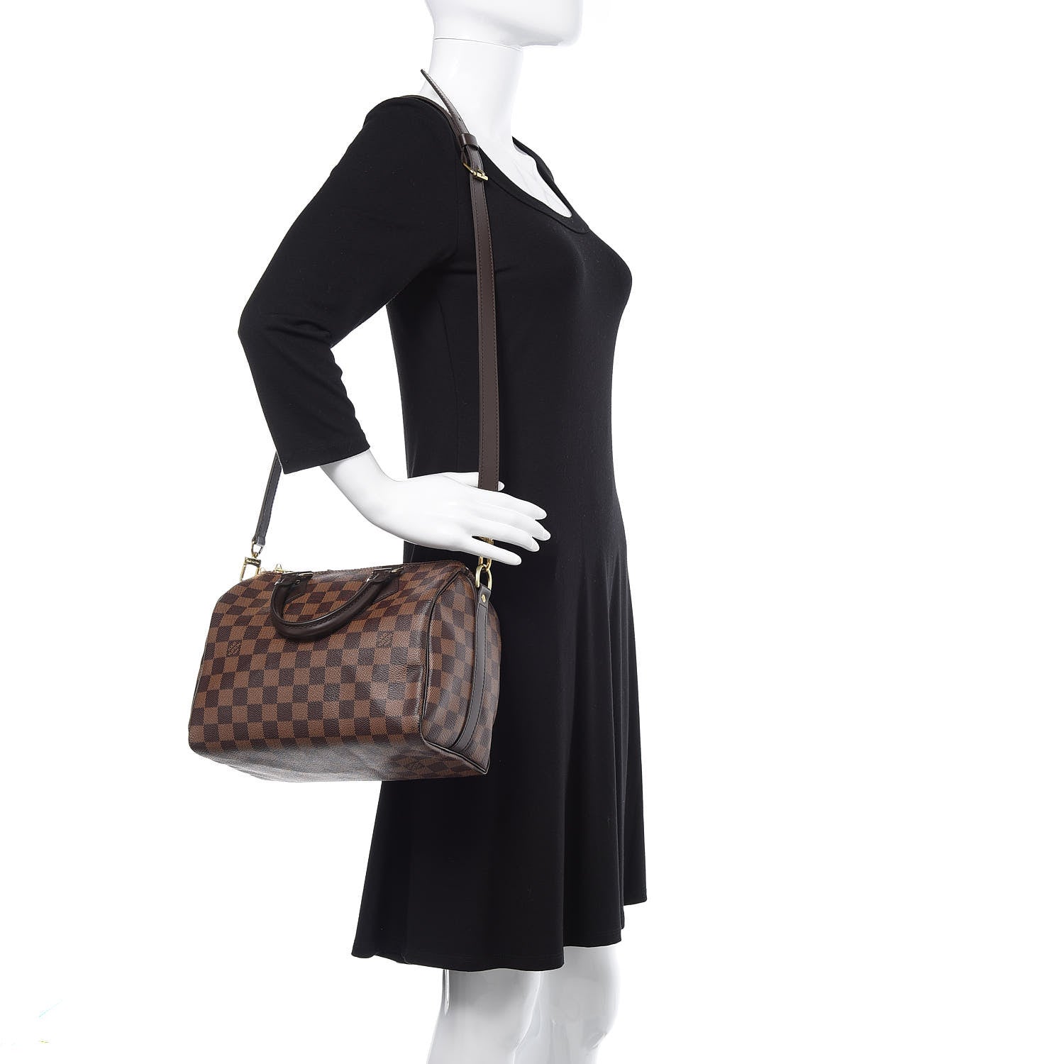 Louis Vuitton Damier Ebene Speedy Bandouliere 25 2 of 9