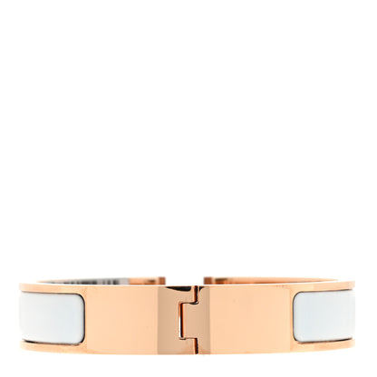 Hermes Enamel Narrow Clic Clac H Bracelet PM White 2 of 3