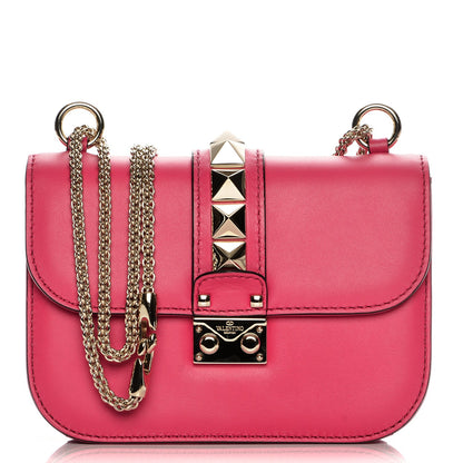 Valentino Garavani Vitello Small Glam Lock Rockstud Flap Pink 1 of 6