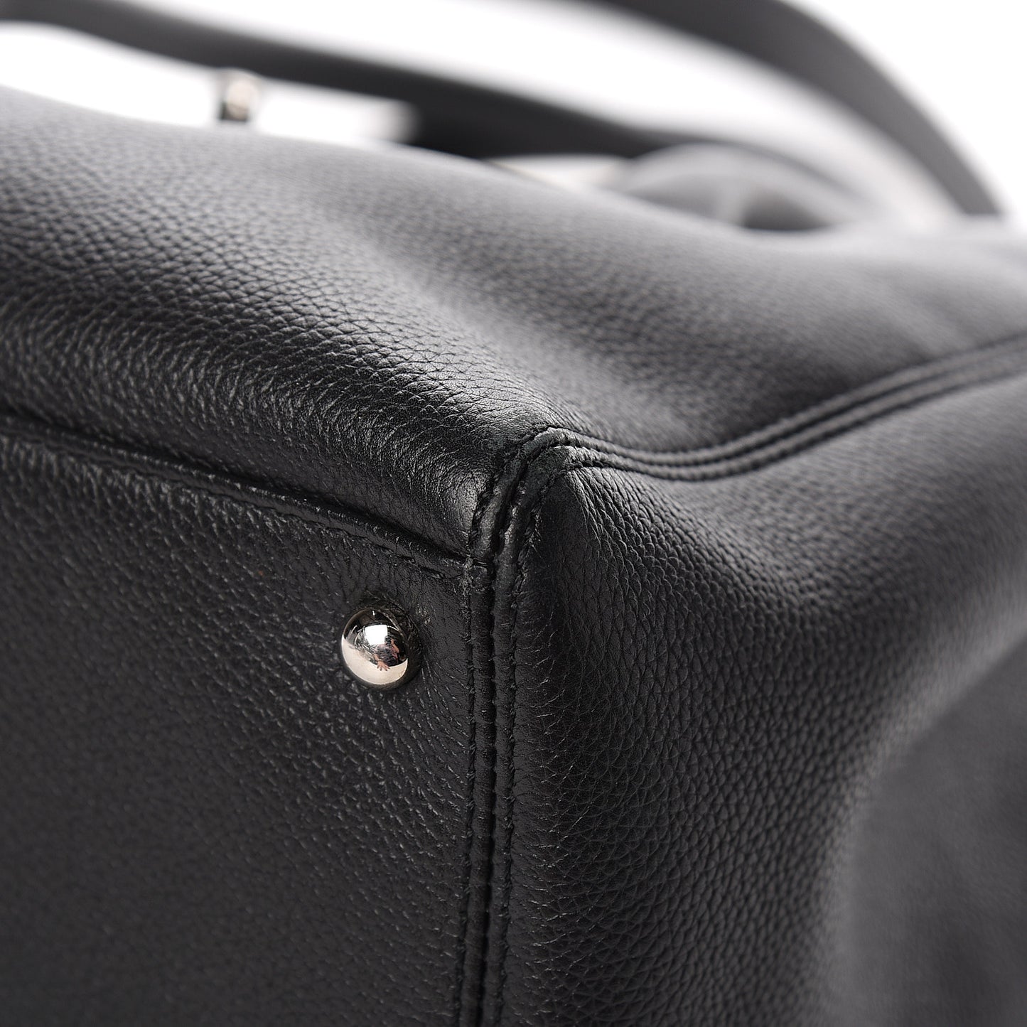 Calfskin Cerf Shopper Tote Black