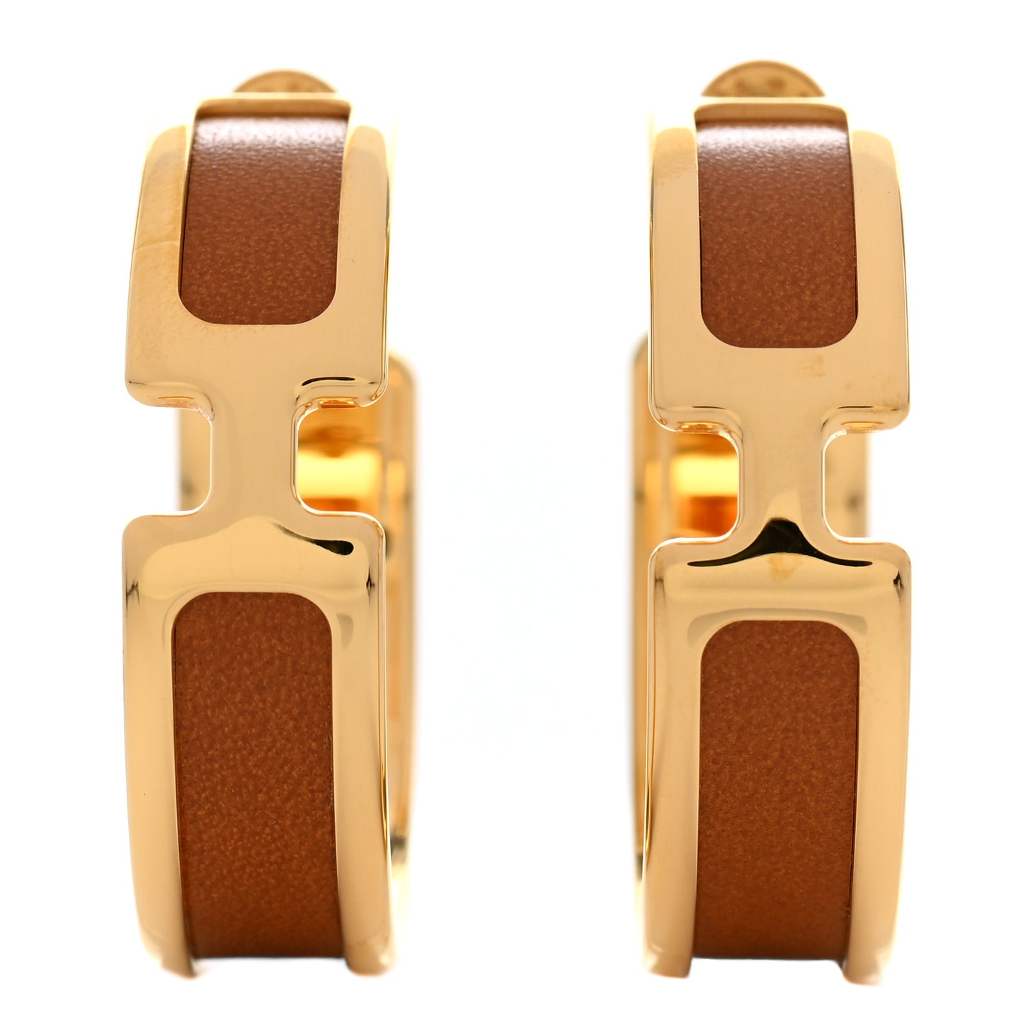 Box Calfskin Olympe Hoop Earrings Cannelle
