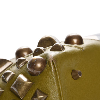 Burberry Nova Check Mega Stud Nickie Tote Green 9 of 12