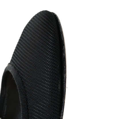 Christian Dior Fabric Ribbon Embroidered J'Adior Ballet Flats 37 Black 6 of 6
