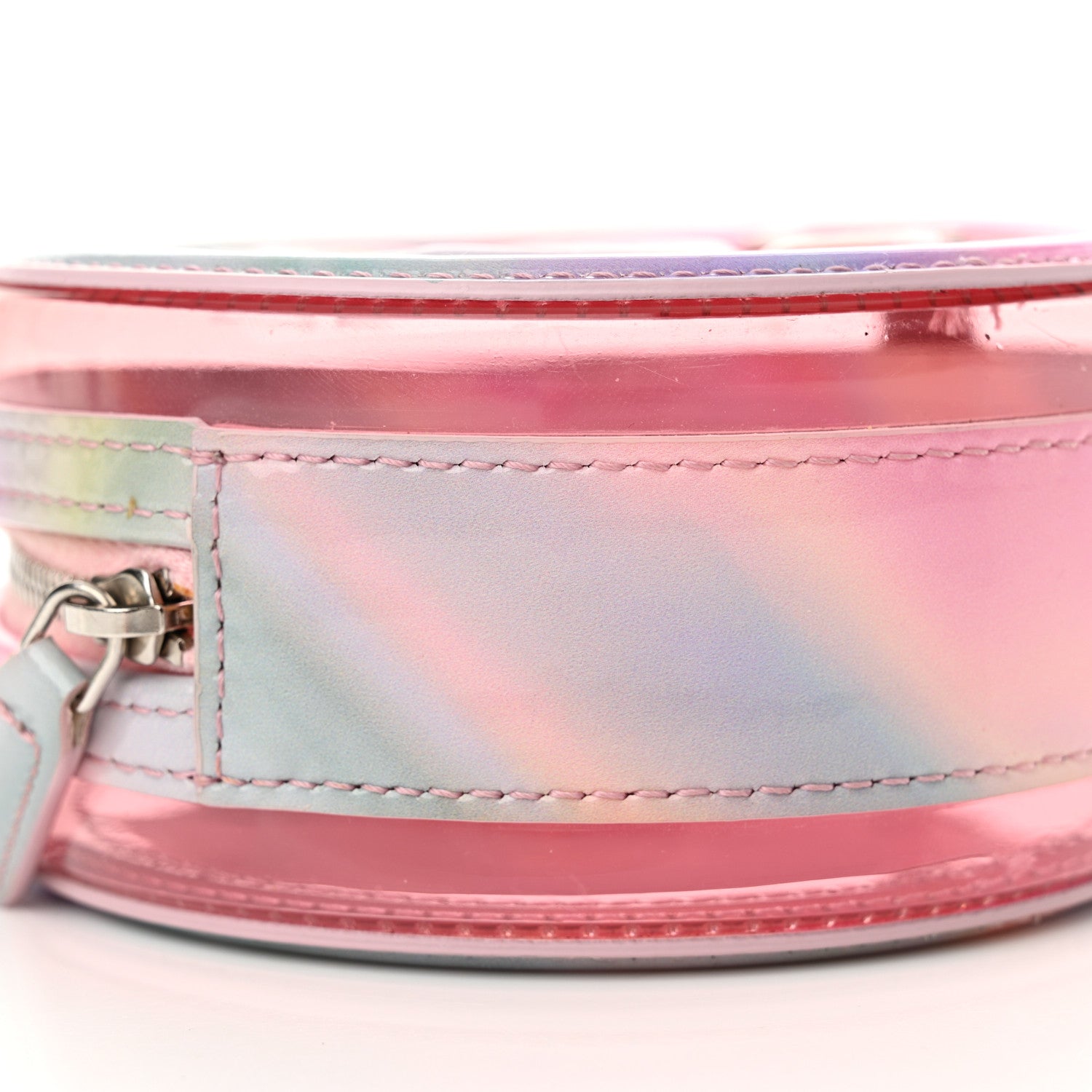 Chanel PVC Lambskin Filigree Round Clutch With Chain Pink 9 of 12