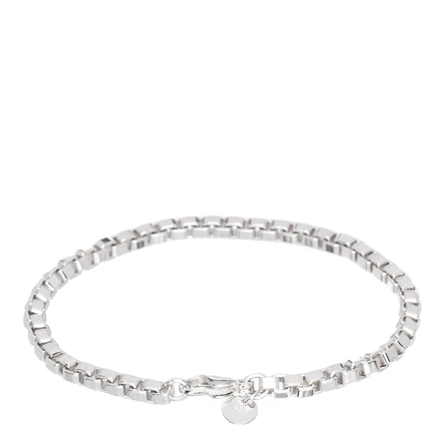 Tiffany Sterling Silver 4mm Venetian Link Bracelet 3 of 4