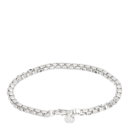 Tiffany Sterling Silver 4mm Venetian Link Bracelet 3 of 4