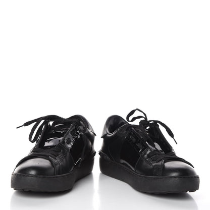 Valentino Garavani Calfskin Womens Rockstud Open Sneakers 35.5 Black 5 of 11