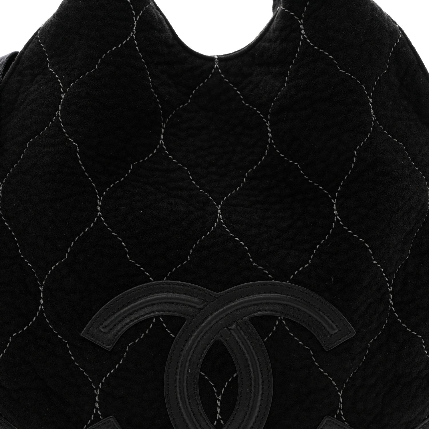 Chanel Microsuede Quilted Rodeo Drive Hobo Black 14 of 21