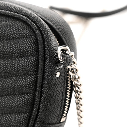 Saint Laurent Grain De Poudre Matelasse Monogram Mini Lou Camera Bag Black 11 of 11