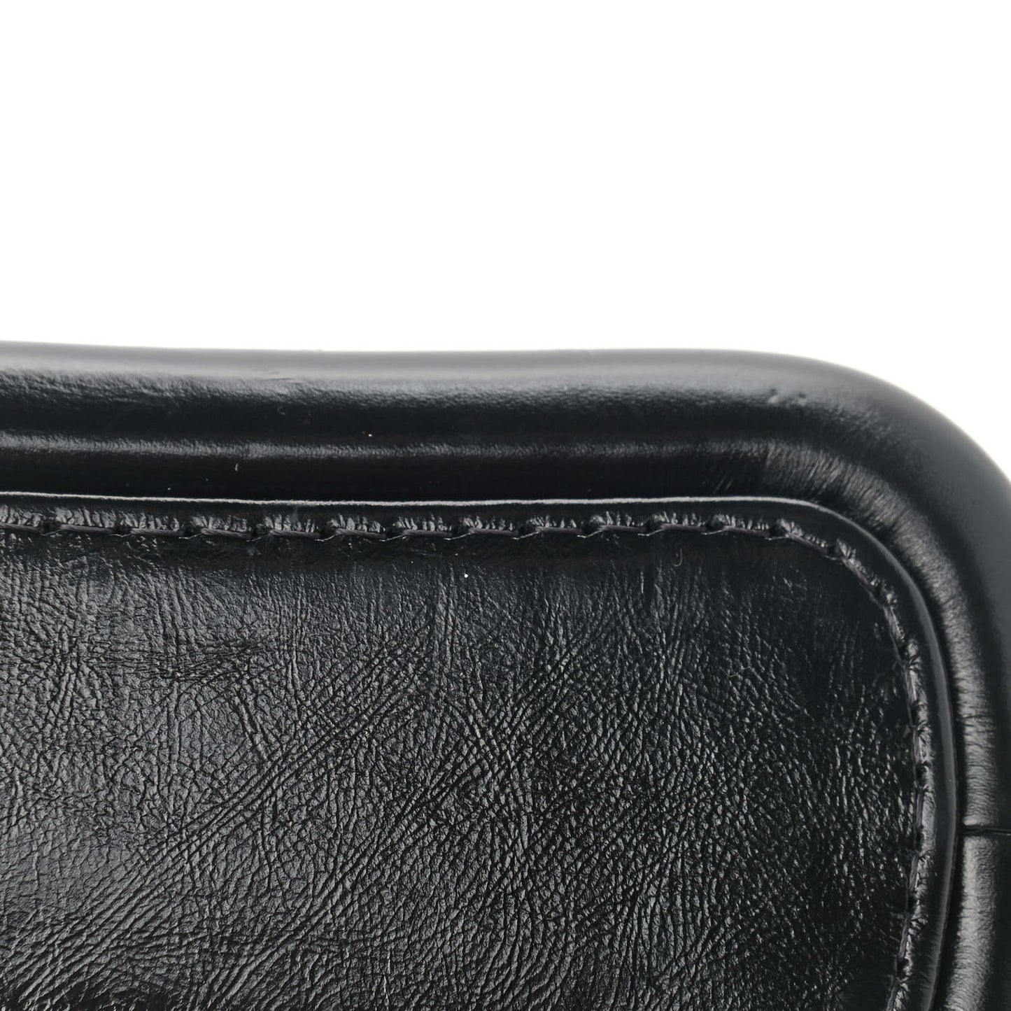 Aged Calfskin Quilted Small Gabrielle Logo Hobo Black