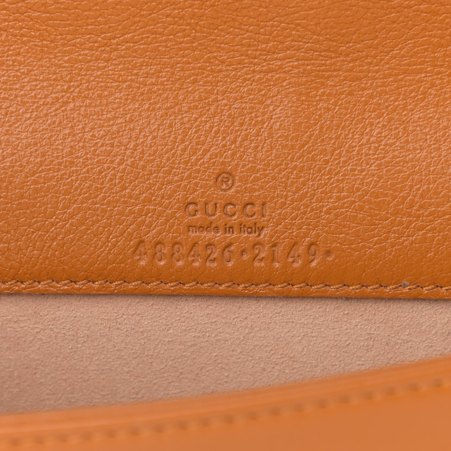Gucci Calfskin Matelasse GG Marmont Mini Bag Cognac 6 of 10