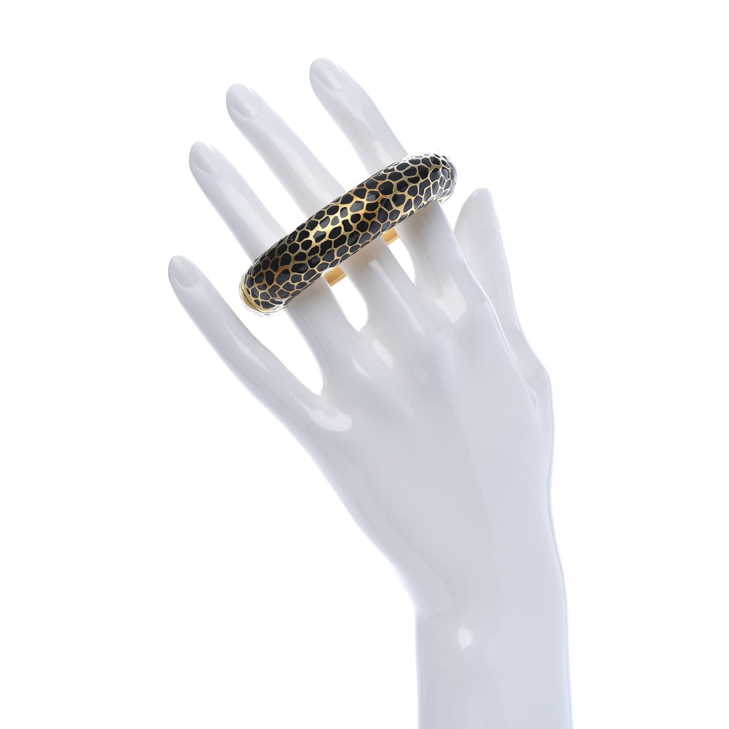 Brass Enamel Bracelet S Black Gold