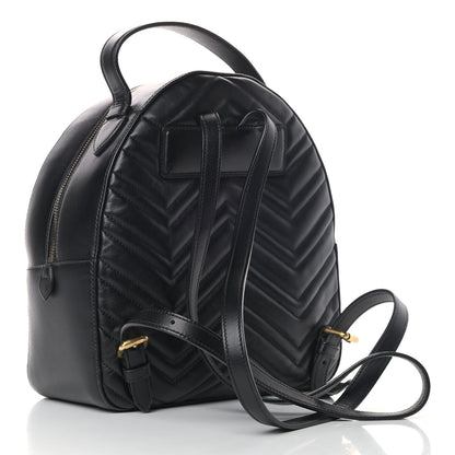 Gucci Calfskin Matelasse GG Marmont Dome Backpack Black 2 of 11