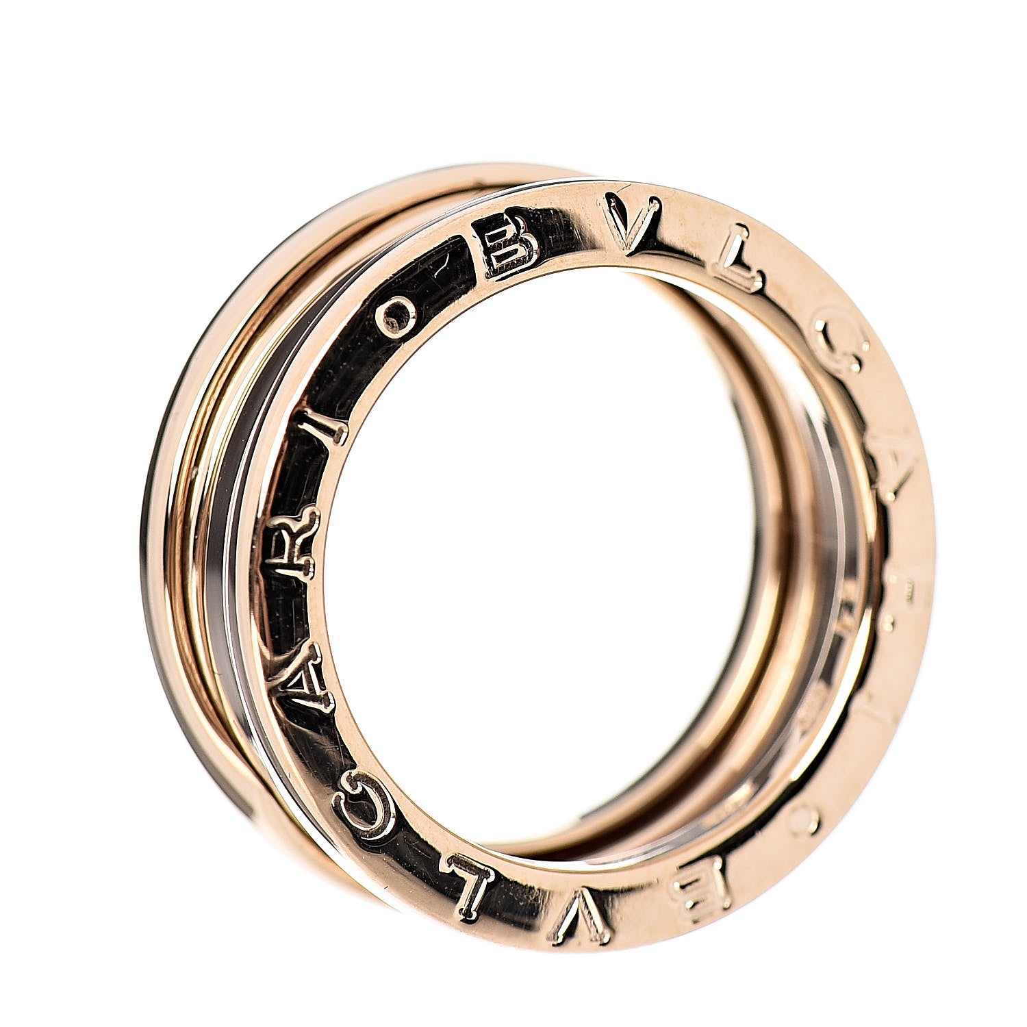 Bulgari 18K Yellow Gold B.Zero1 Three-Band Ring 51 5.75 4 of 5