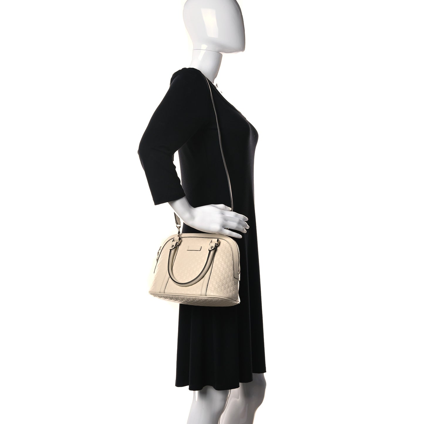 Soft Microguccissima Mini Dome Bag Ivoire