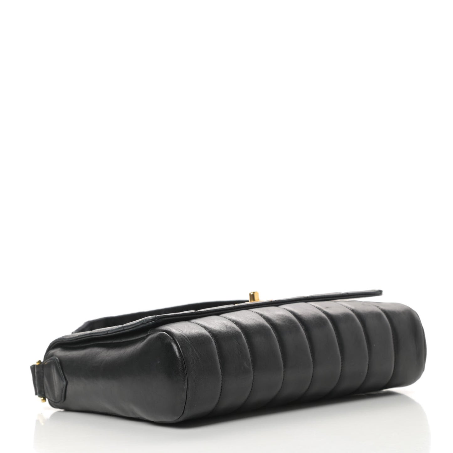 Lambskin Quilted CC Flap Shoulder Bag Black