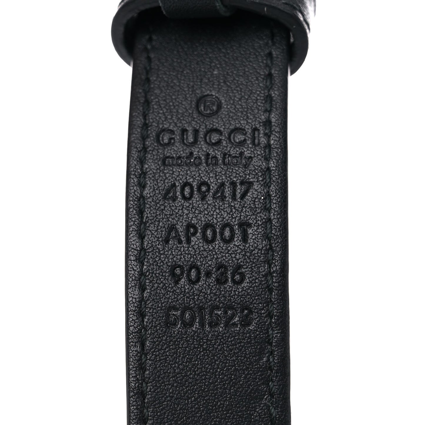 Calfskin Double G 20mm Belt 90 36 Black