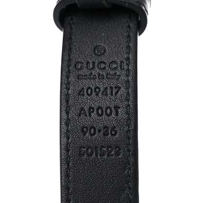Gucci Calfskin Double G 20mm Belt 90 36 Black 3 of 7