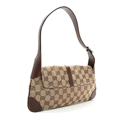 Gucci Monogram Jackie O Flap Bag Brown 3 of 13