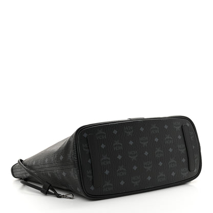 MCM Visetos Medium Liz Reversible Shopper Tote Black 8 of 18