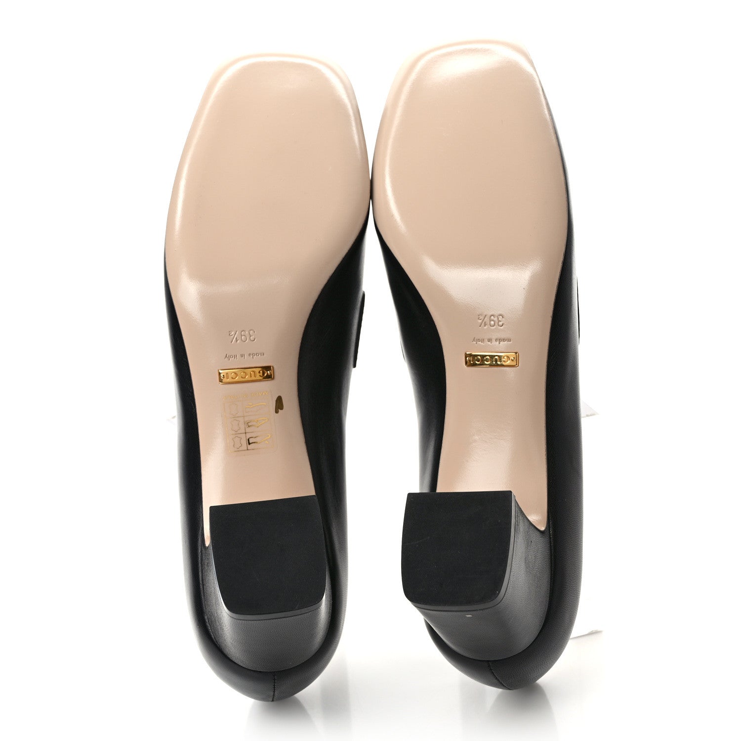 Gucci Malaga Kid Zumi Mid Heel Loafers 39.5 Black 6 of 9