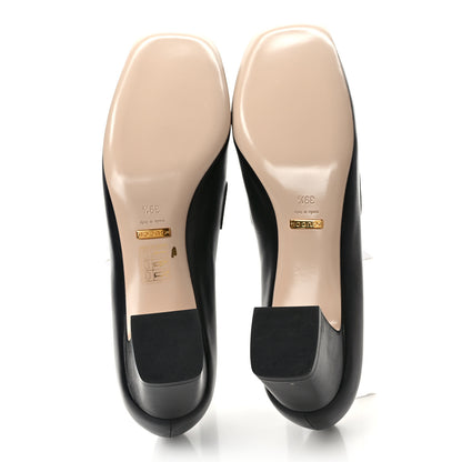 Gucci Malaga Kid Zumi Mid Heel Loafers 39.5 Black 6 of 9