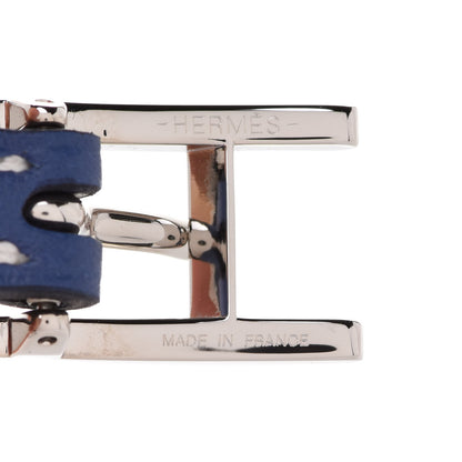 Hermes Swift Hapi 3 MM Triple Tour Bracelet T2 Bleu Saphir 7 of 8
