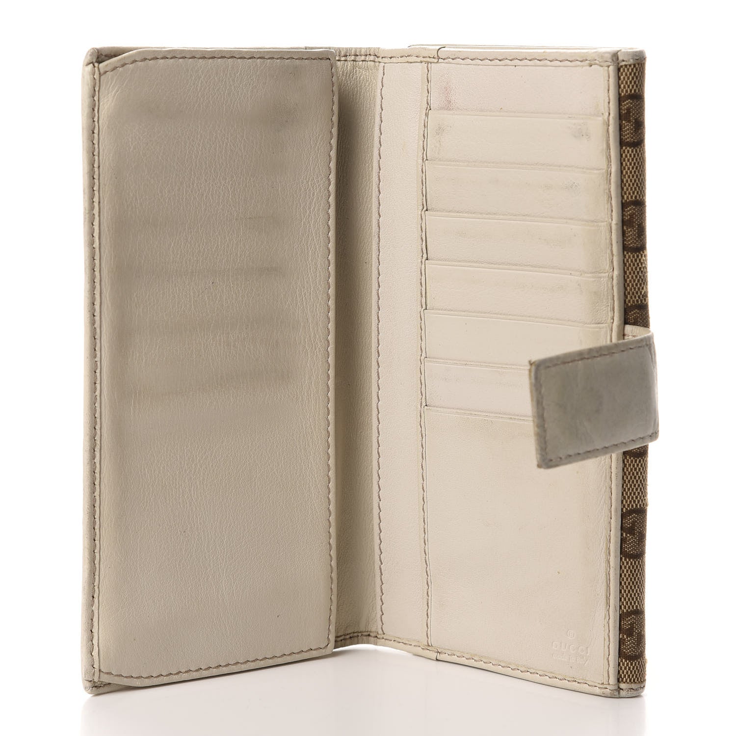 Gucci Monogram New Britt Continental Snap Wallet Off White 5 of 15