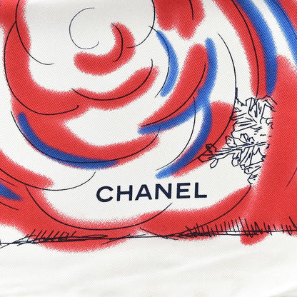 Chanel Silk Polar Bear Scarf Red 3 of 7