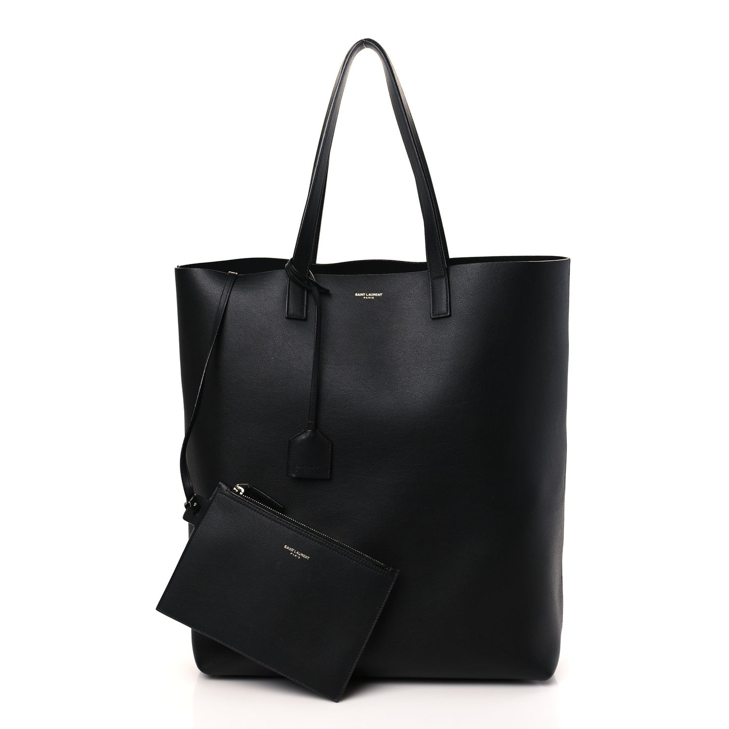 Calfskin Medium Shopping Tote Black
