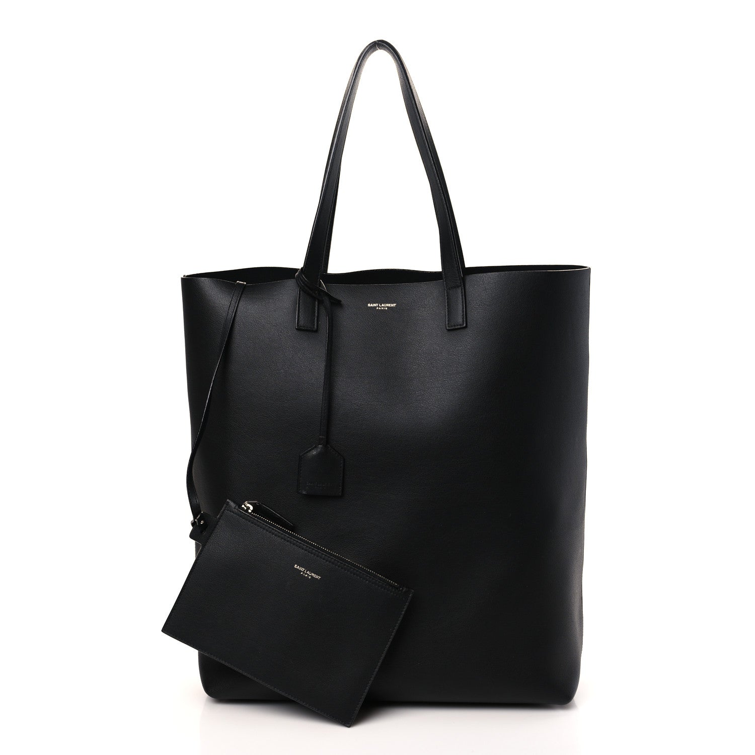 Saint Laurent Calfskin Medium Shopping Tote Black 1 of 11