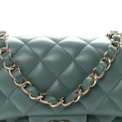 Chanel Lambskin Quilted Mini Rectangular Flap Green 8 of 11