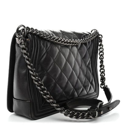 Chanel Goatskin Ombre Faded Quilted Large Boy Flap Grey 3 of 16