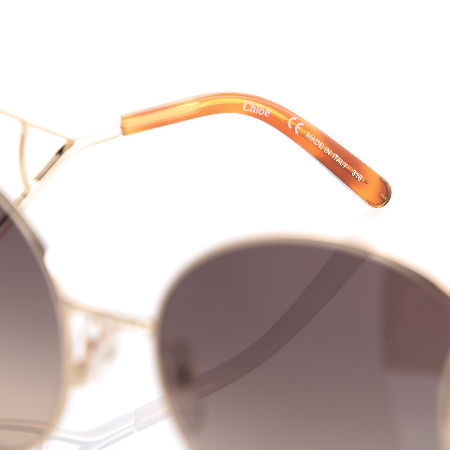 Chloe Jackson Oversized Round Sunglasses CE124S Blonde Havana 5 of 7