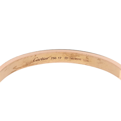 Cartier 18K Pink Gold LOVE Bracelet 17 6 of 8