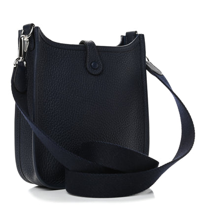 Hermes Taurillon Clemence Evelyne TPM Bleu Nuit 2 of 4