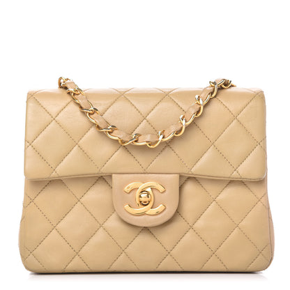 Chanel Lambskin Quilted Mini Square Flap Beige 1 of 11